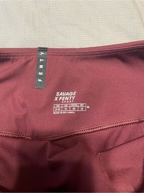 Savage x Fenty Burgundy Athletic Leggings